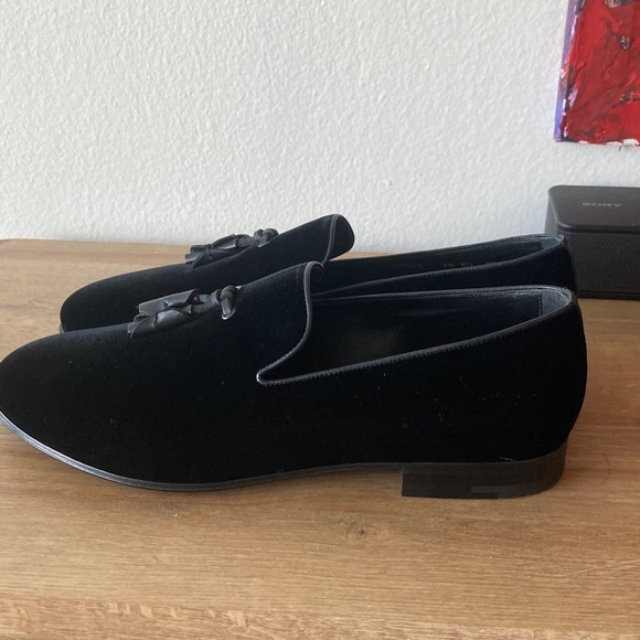 Ermenegildo Zegna Black Velvet Tassel Loafers main image 10